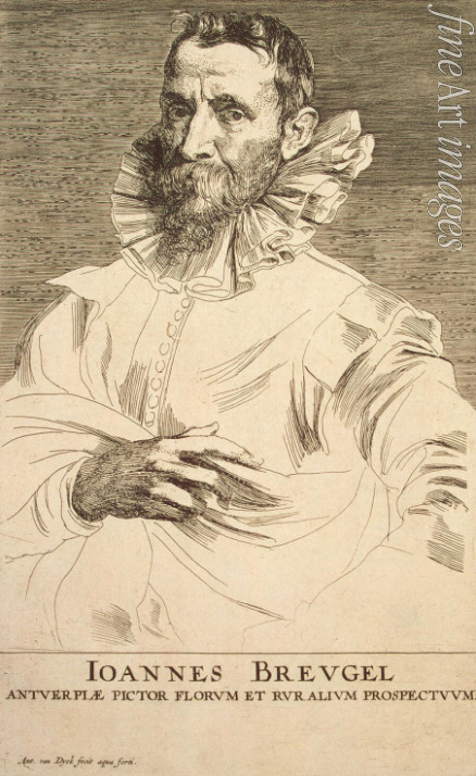Dyck Sir Anthonis van - Porträt des Malers Jan Brueghel des Jüngeren (1601-1678)