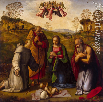 Ghirlandaio Ridolfo - Madonna und Kind mit Heiligen Franz und Hieronymus