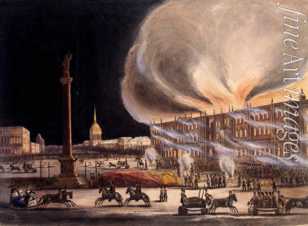 Green Benjamin Richard - Fire in the Winter Palace in December 1837