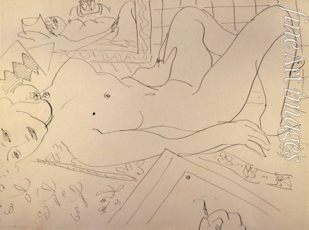 Matisse Henri - Liegender Akt (Der Maler und sein Modell)