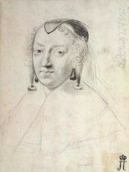 Mellan Claude - Porträt Anna Maria von Österreich (1601-1666)