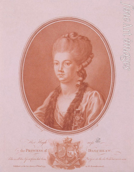 Skorodumow Gawriil Iwanowitsch - Porträt der Fürstin Jekaterina Romanowna Woronzowa-Daschkowa (1743-1810)