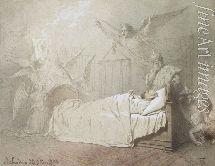 Zichy Mihály - Alexander III. auf dem Sterbebett umringt von Engeln