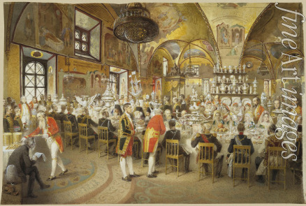 Zichy Mihály - Ceremonial Dinner in the Palace of the Facets in the Moscow Kremlin