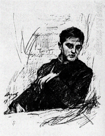 Serow Valentin Alexandrowitsch - Porträt des Publizisten Dimitri Filosofow (1872-1940)