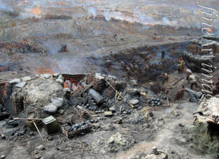 Roubaud Franz - Panoramagemälde Die Belagerung von Sewastopol (Ausschnitt)