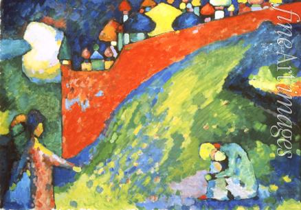 Kandinsky Wassily Vasilyevich - Fate. A red wall (Domes)