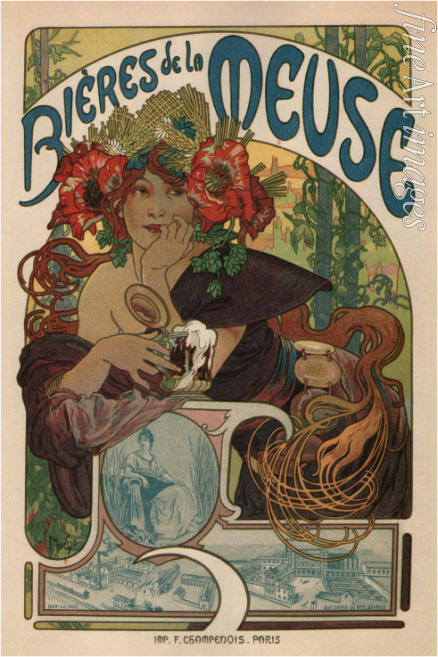 Mucha Alfons Marie - Poster for the Bieres de la Meuse