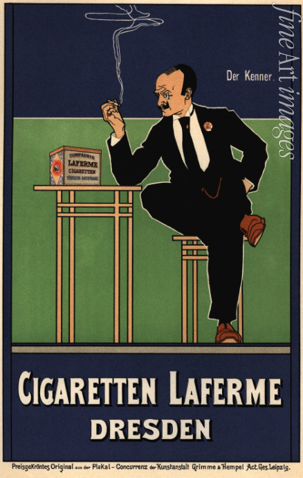 Rehm Fritz - Werbeplakat für Zigaretten Laferme Dresden