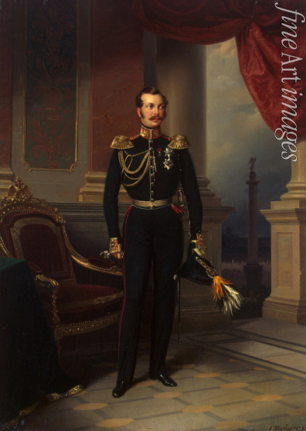 Krüger Franz - Porträt des Kronprinzen Alexander Nikolajewitsch (1818-1881)