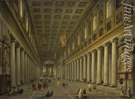 Pannini (Panini) Giovanni Paolo - Interior of the Santa Maria Maggiore in Rome