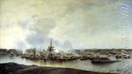 Bogolyubov Alexei Petrovich - The naval Battle of Gangut on July 27, 1714