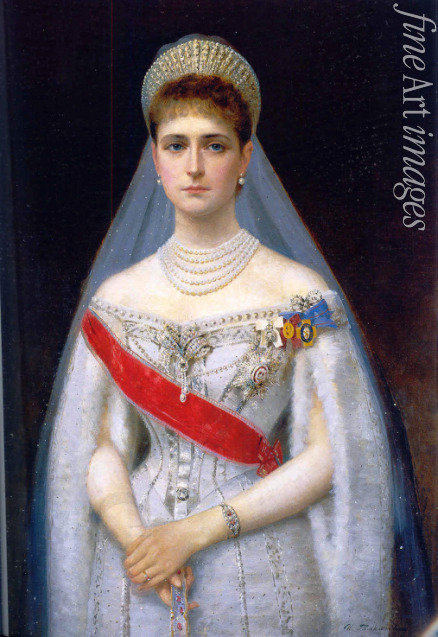 Galkin Ilya Savvich - Portrait of Empress Alexandra Fyodorovna of Russia (1872-1918), the wife of Tsar Nicholas II