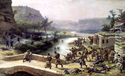 Kowalewski Pawel Ossipowitsch - Die Schlacht near Iwanowo-Tschiflik am 2. Oktober 1877