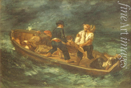 Delacroix Eugène - Nach dem Schiffbruch
