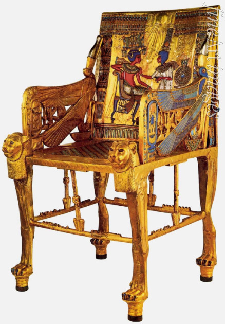 Altägyptische Kunst - Thron aus dem Grab von Tutanchamun