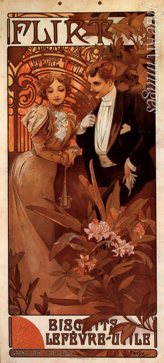 Mucha Alfons Marie - Advertising Poster for the Flirt Biscuits