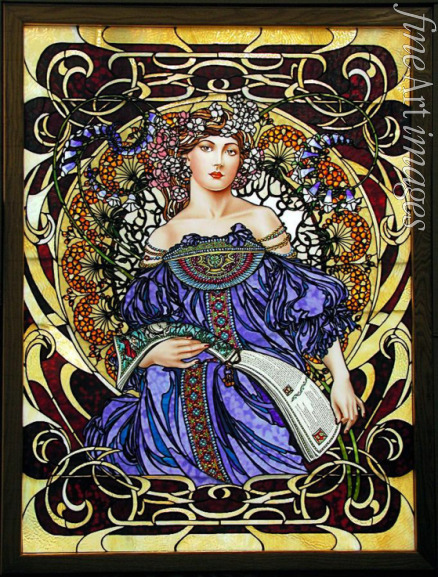 Mucha Alfons Marie - Design for a stained glass window