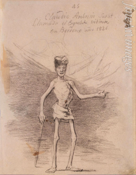 Goya Francisco de - Claudio Ambrosio Surat, bekannt als lebendes Skelett