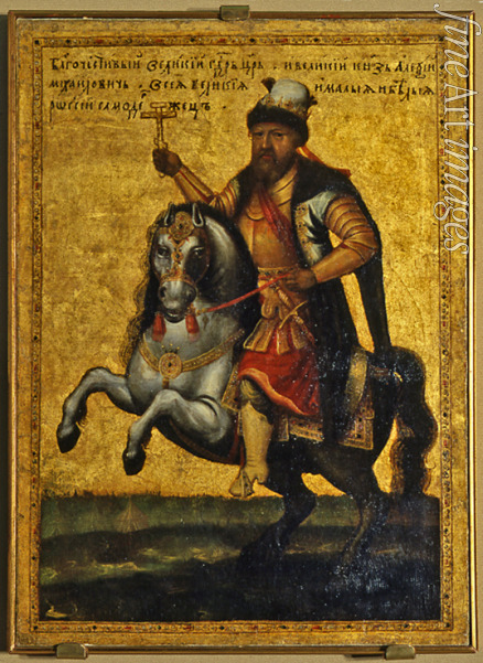 Anonymous - Equestrian portrait of the Tsar Alexis I Mikhailovich of Russia (1629-1676)