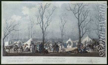 Sauerweid Alexander Iwanowitsch - Das Biwak der Kosaken in der Avenue des Champs-Elysées in Paris im März 1814