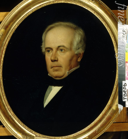 Zaryanko Sergei Konstantinovich - Portrait of the engraver Fyodor Iordan (1800-1883)