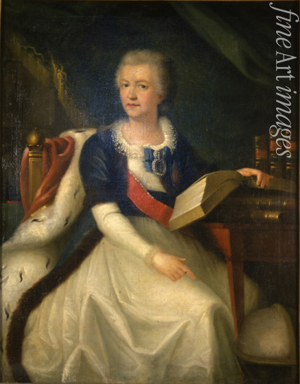 Anonymous - Portrait of the Princess Yekaterina R. Vorontsova-Dashkova (1744-1810), the first  President of the Russian Academy of Sciences