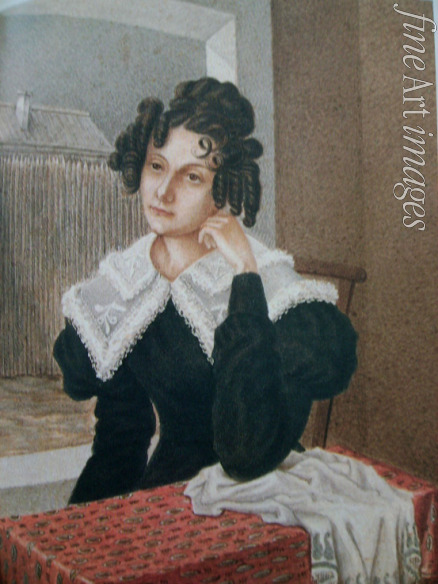 Bestuschew Nikolai Alexandrowitsch - Bildnis Fürstin Maria Nikolajewna Wolkonskaja (1805-1863)