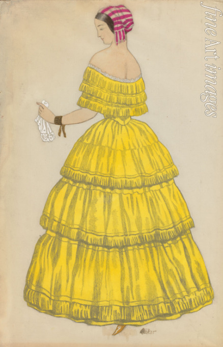 Bakst Léon - Costume design for the ballet Les Papillons by Robert Schumann