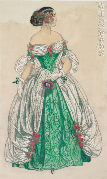 Bakst Léon - Costume design for the ballet Les Papillons by Robert Schumann