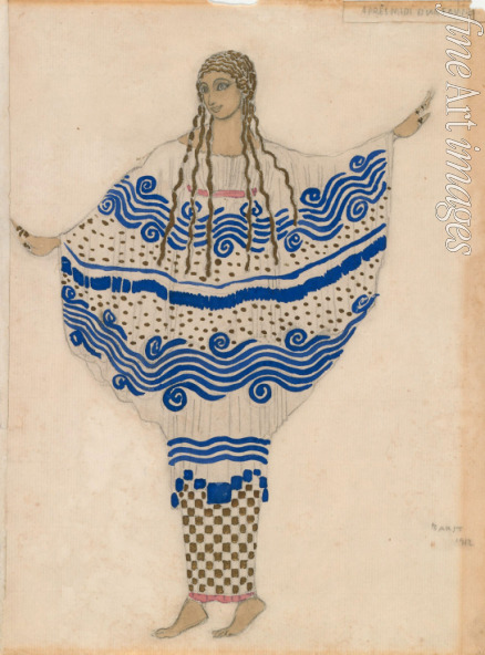Bakst Léon - Nymph. Costume design for the ballet The Afternoon of a Faun by C. Debussy