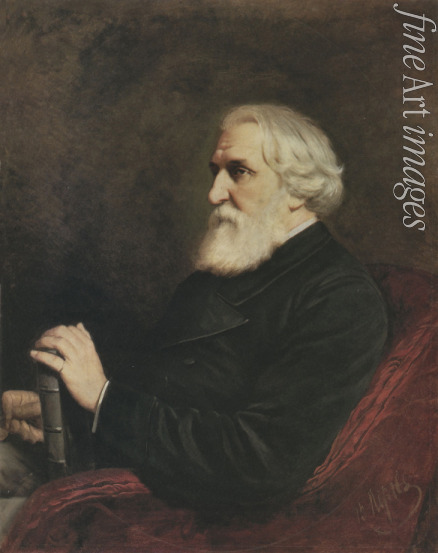 Perow Wassili Grigorjewitsch - Porträt von Schriftsteller Iwan Sergejewitsch Turgenew (1818-1883)