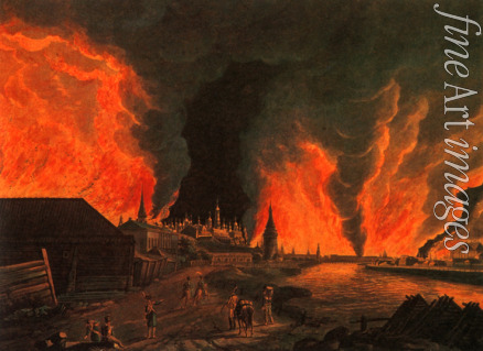 Schmidt Johann Heinrich - Der Brand von Moskau am 15. September 1812 (Nach einem Gemälde von C.J. Oldendorp)