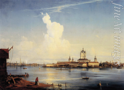 Bogoljubow Alexei Petrowitsch - Blick auf das Smolny-Kloster in Sankt Petersburg