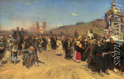 Repin Ilya Yefimovich - Easter Procession in the District of Kursk