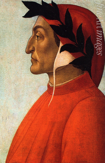 Botticelli Sandro - Porträt von Dante Alighieri (1265-1321)