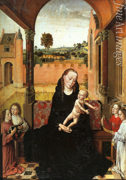 Bouts Dirk - Madonna with Child and Four Angels