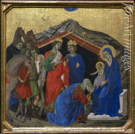 Duccio di Buoninsegna - Die Anbetung der Könige. Fragment (Maestà, Altarretabel des Sieneser Doms)