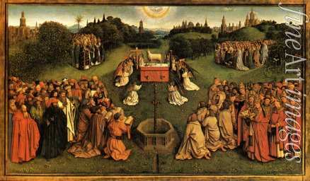 Eyck Jan van - The Ghent Altarpiece. Adoration of the Mystic Lamb (Detail)