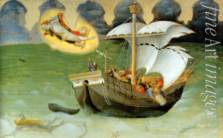 Gentile da Fabriano - Saint Nicholas Rescues the Ship from the Tempest (from the Polyptych Quartesi)
