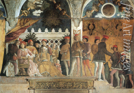 Mantegna Andrea - Der Hof der Gonzaga (Freskenzyklus in der Camera degli Sposi im Palazzo Duccale in Mantua)