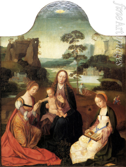 Master of Holy Blood - Virgin and Child with Saint Catherine and Saint Barbara
