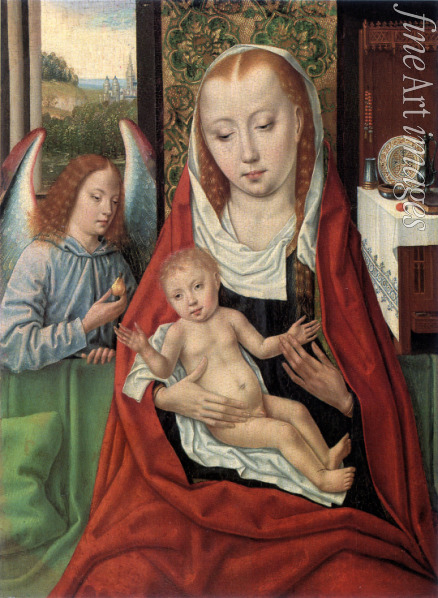 Meister der Brügger Ursulalegende - Madonna mit dem Kind und Engel