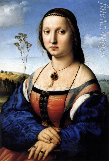 Raphael (Raffaello Sanzio da Urbino) - Portrait of Maddalena Doni