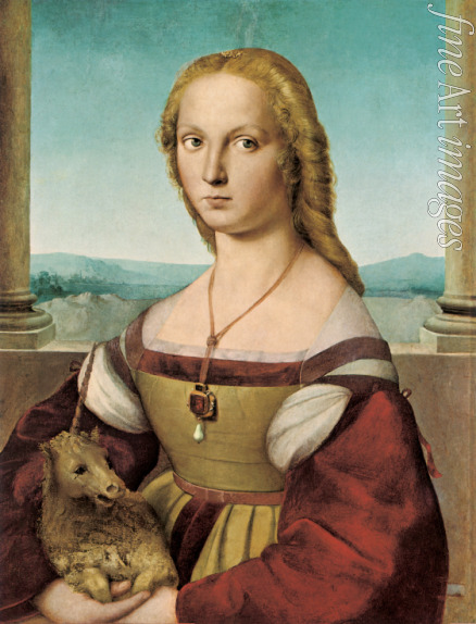 Raphael (Raffaello Sanzio da Urbino) - Portrait of a Young Lady with a Unicorn