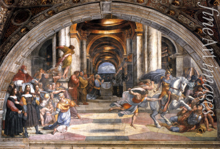 Raffael (Raffaello Sanzio da Urbino) - Die Vertreibung des Heliodoros aus dem Tempel in Jerusalem