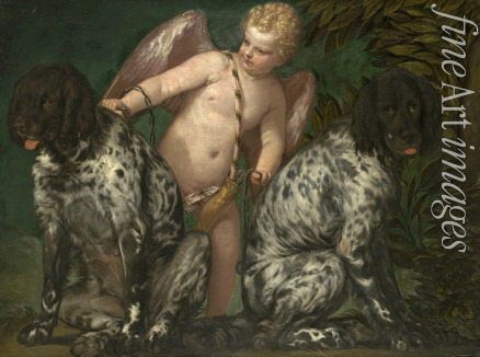 Veronese Paolo - Cupid with two Dogs