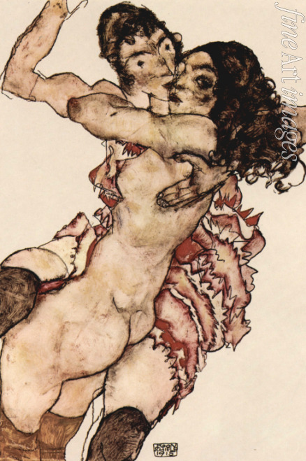 Schiele Egon - Pair of Women (Women embracing each other)