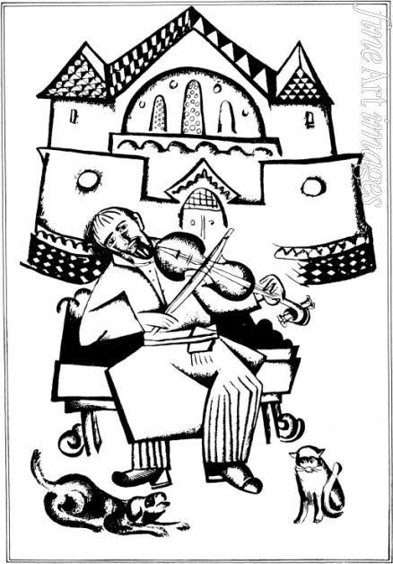 Lissitzky El - Der Geiger (Illustration zu den 