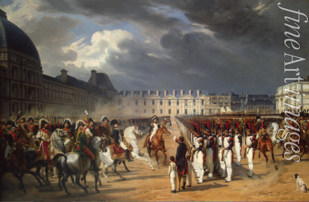 Vernet Horace - Invalide übergibt dem Kaiser Napoleon eine Petition auf der Parade im Hof des Tuilerienpalastes